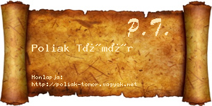 Poliak Tömör névjegykártya